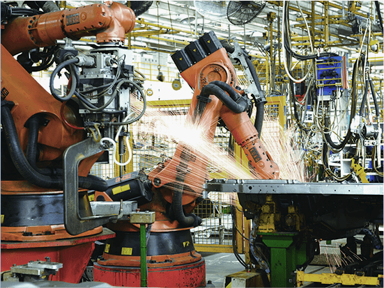 Robot coating line